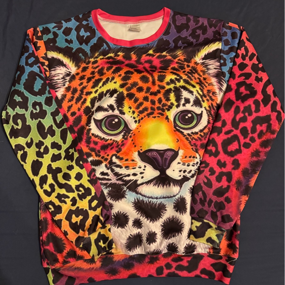 Lisa Frank Multicolor Leopard Sweater